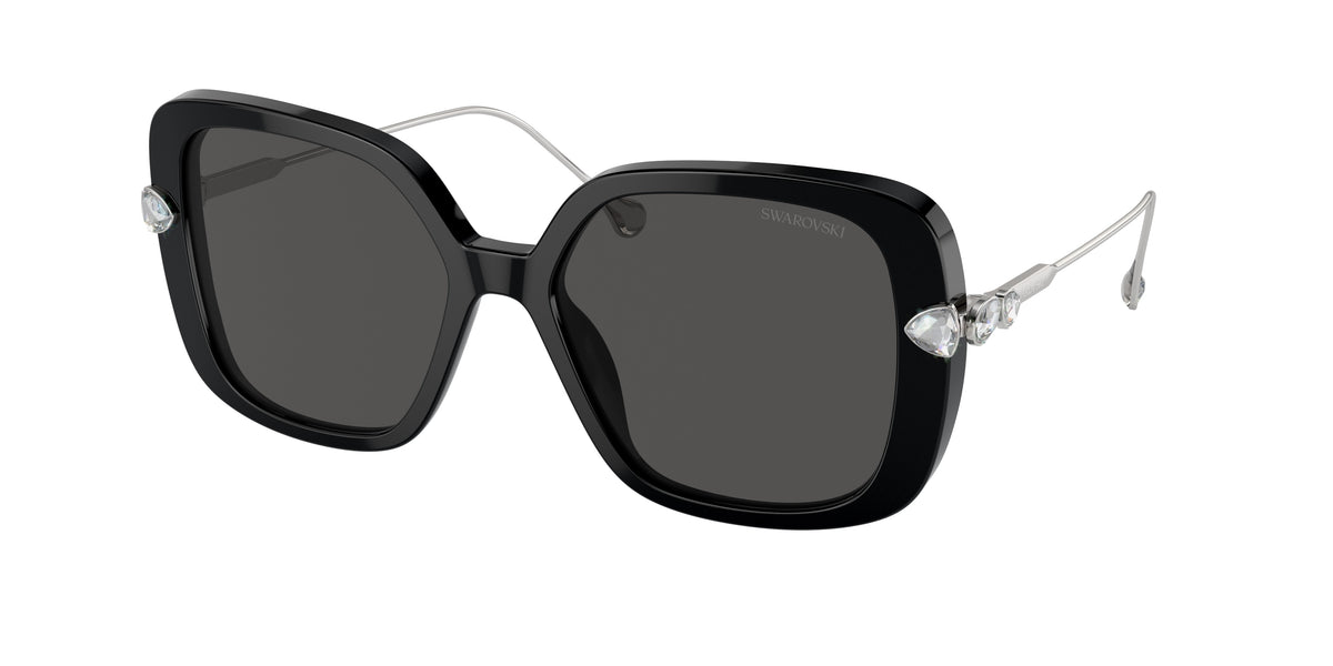 Swarovski SK6011F Sunglasses - Black / Dark grey