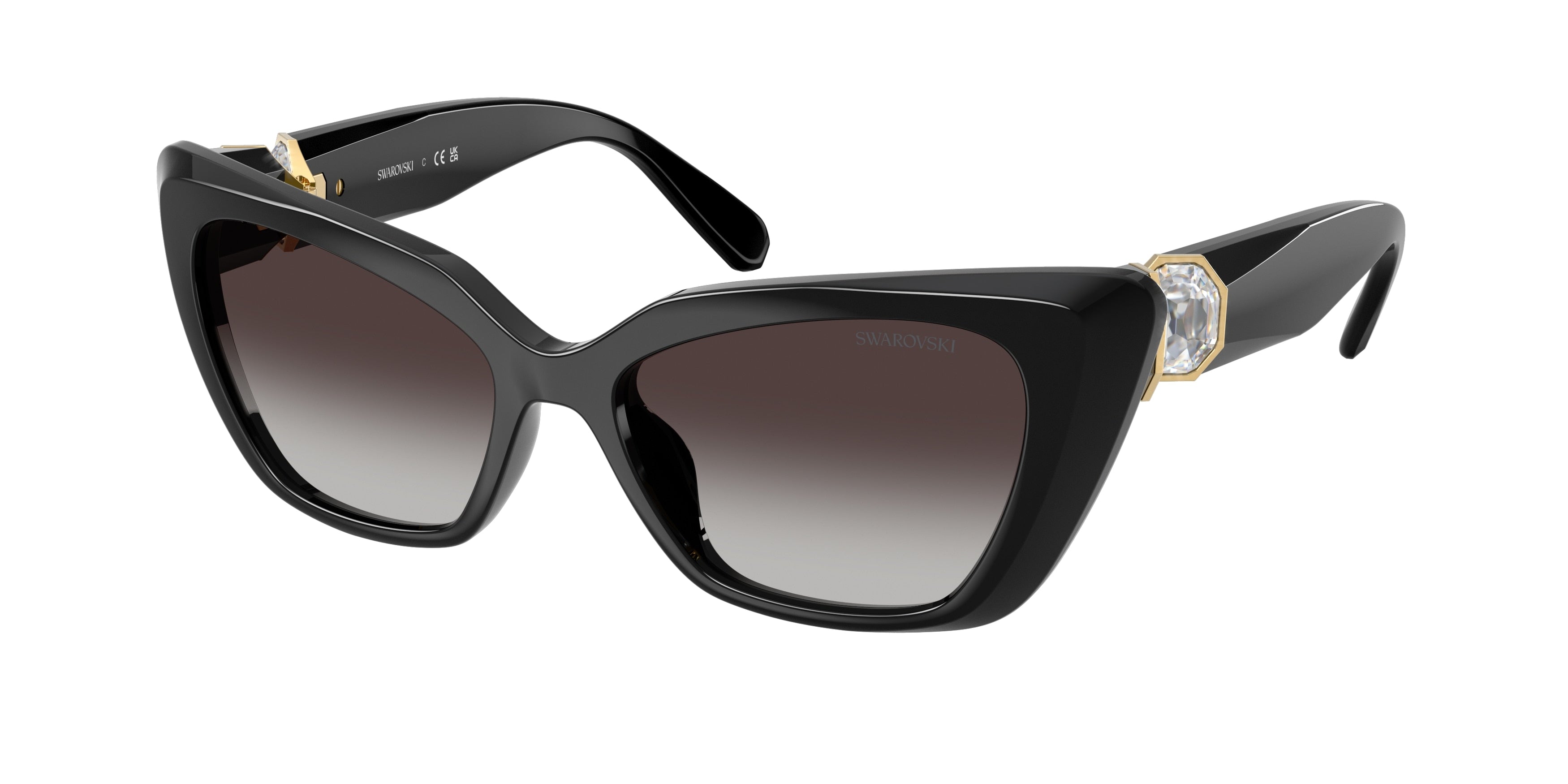 Swarovski SK6047 Sunglasses - Black / Grey gradient