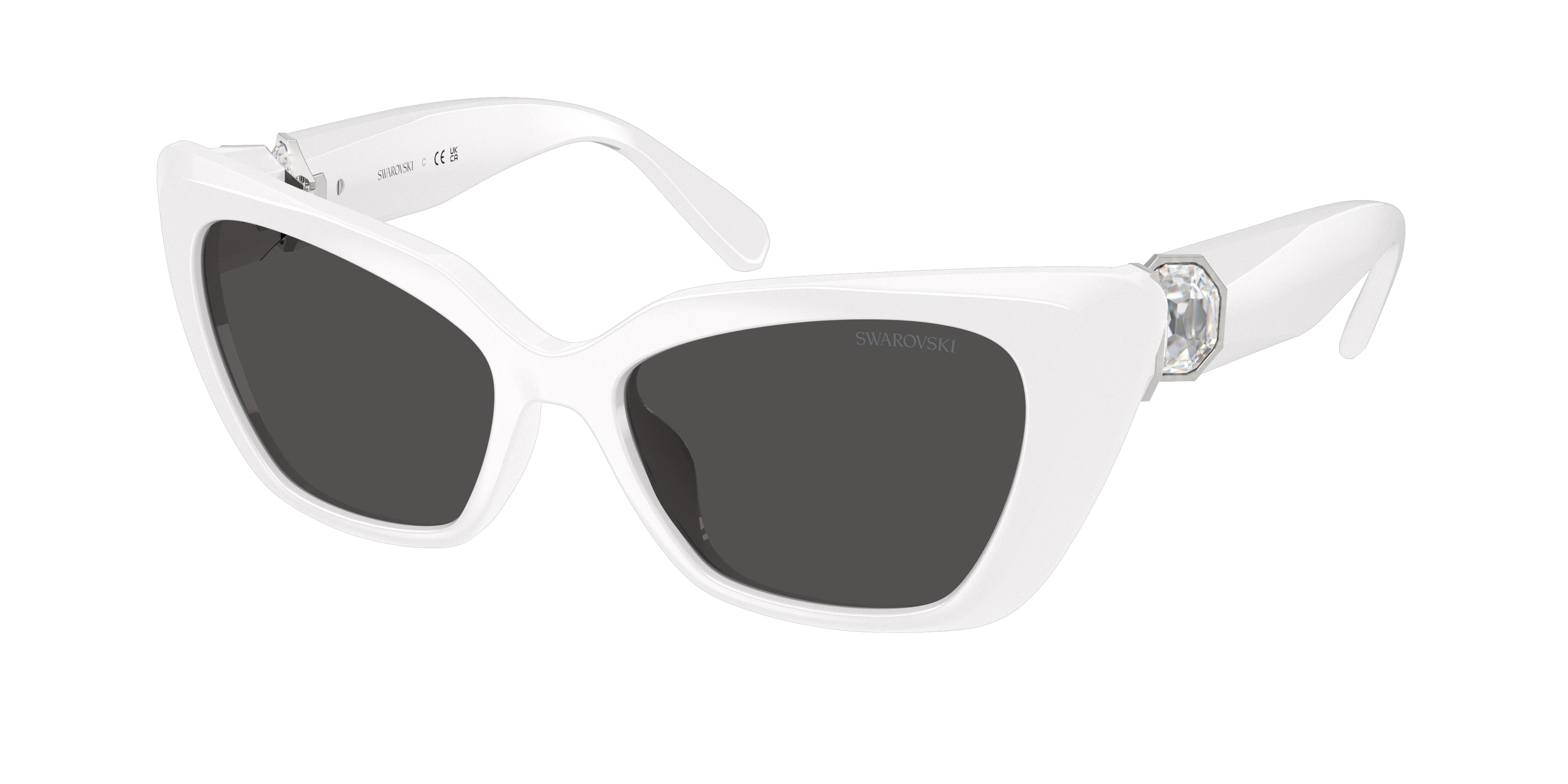 Swarovski SK6047 Sunglasses - White / Dark grey