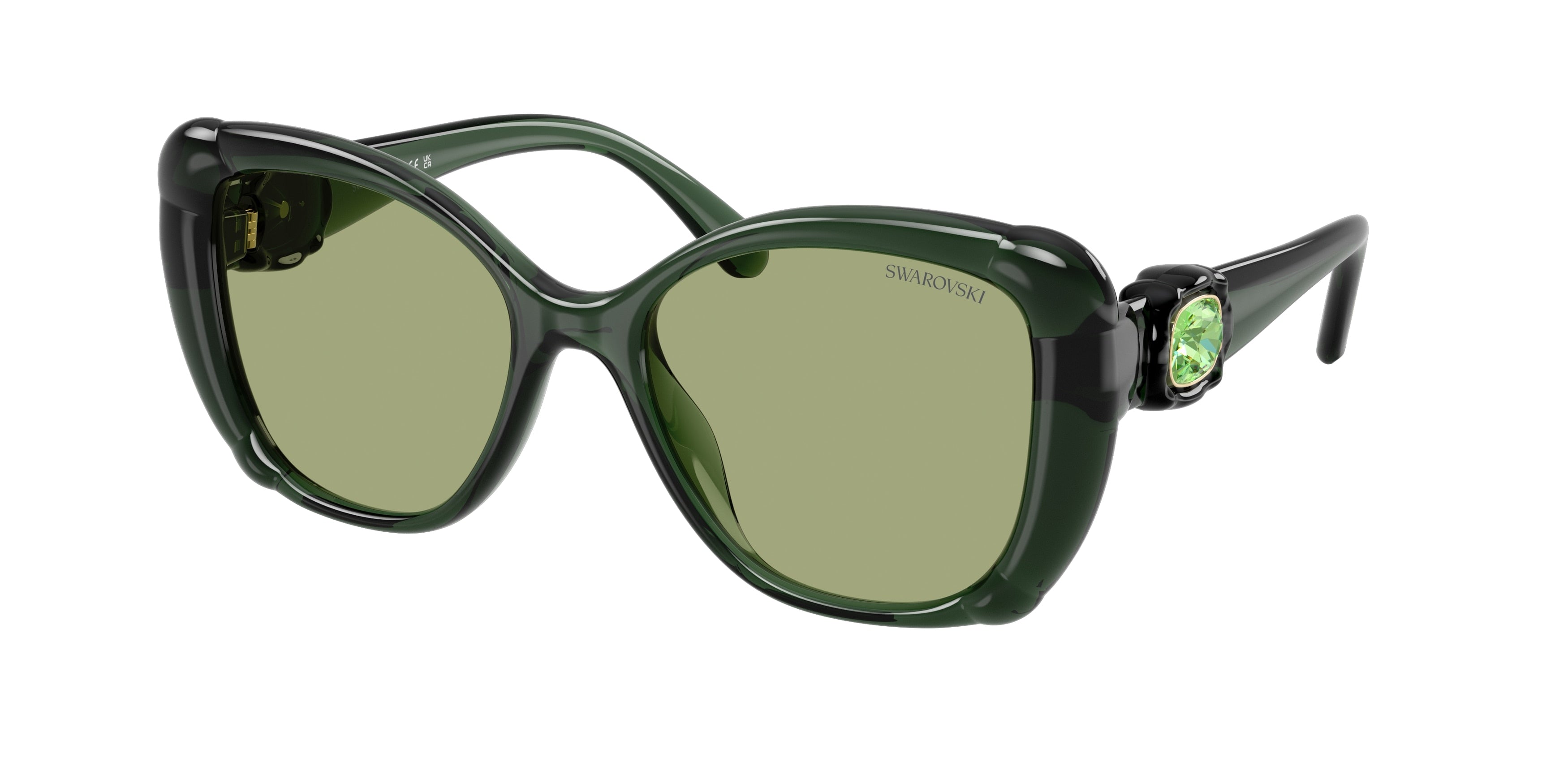 Swarovski SK6051U Sunglasses - Transparent Green / Green