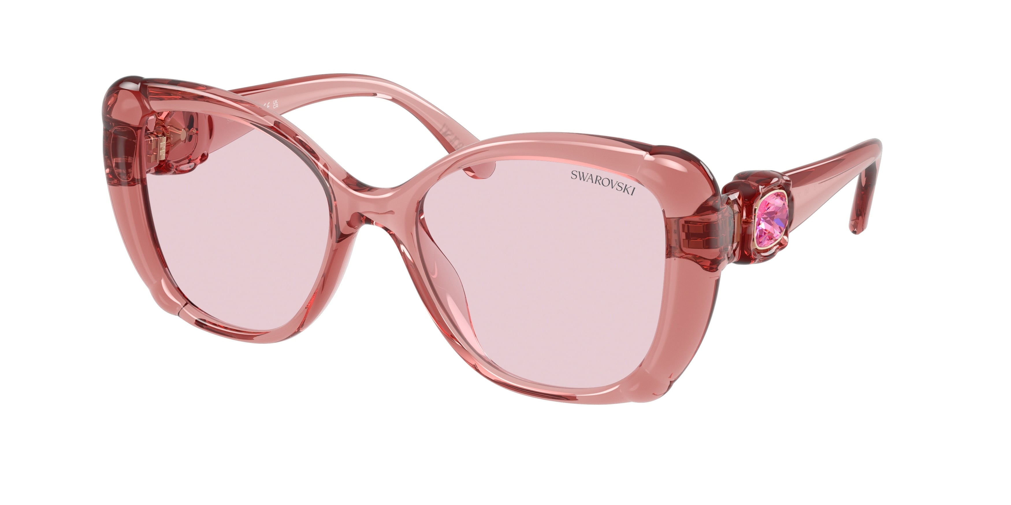 Swarovski SK6051U Sunglasses - Transparent Pink / Pink/purple