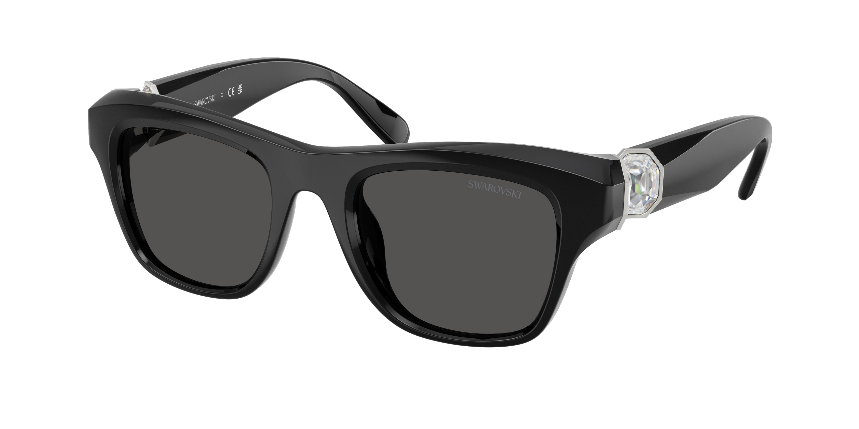 Swarovski SK6056U Sunglasses - Black / Dark grey