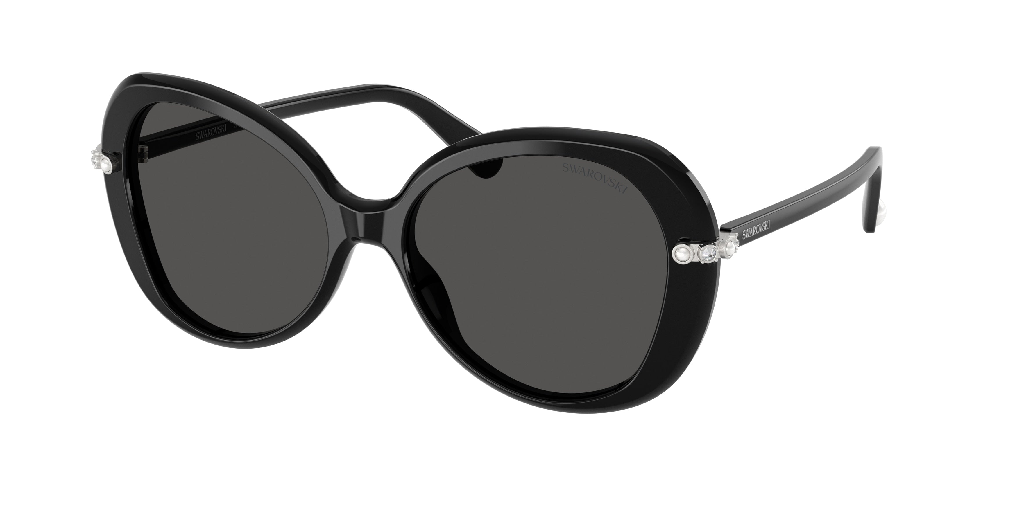 Swarovski SK6059 Sunglasses - Black / Dark grey