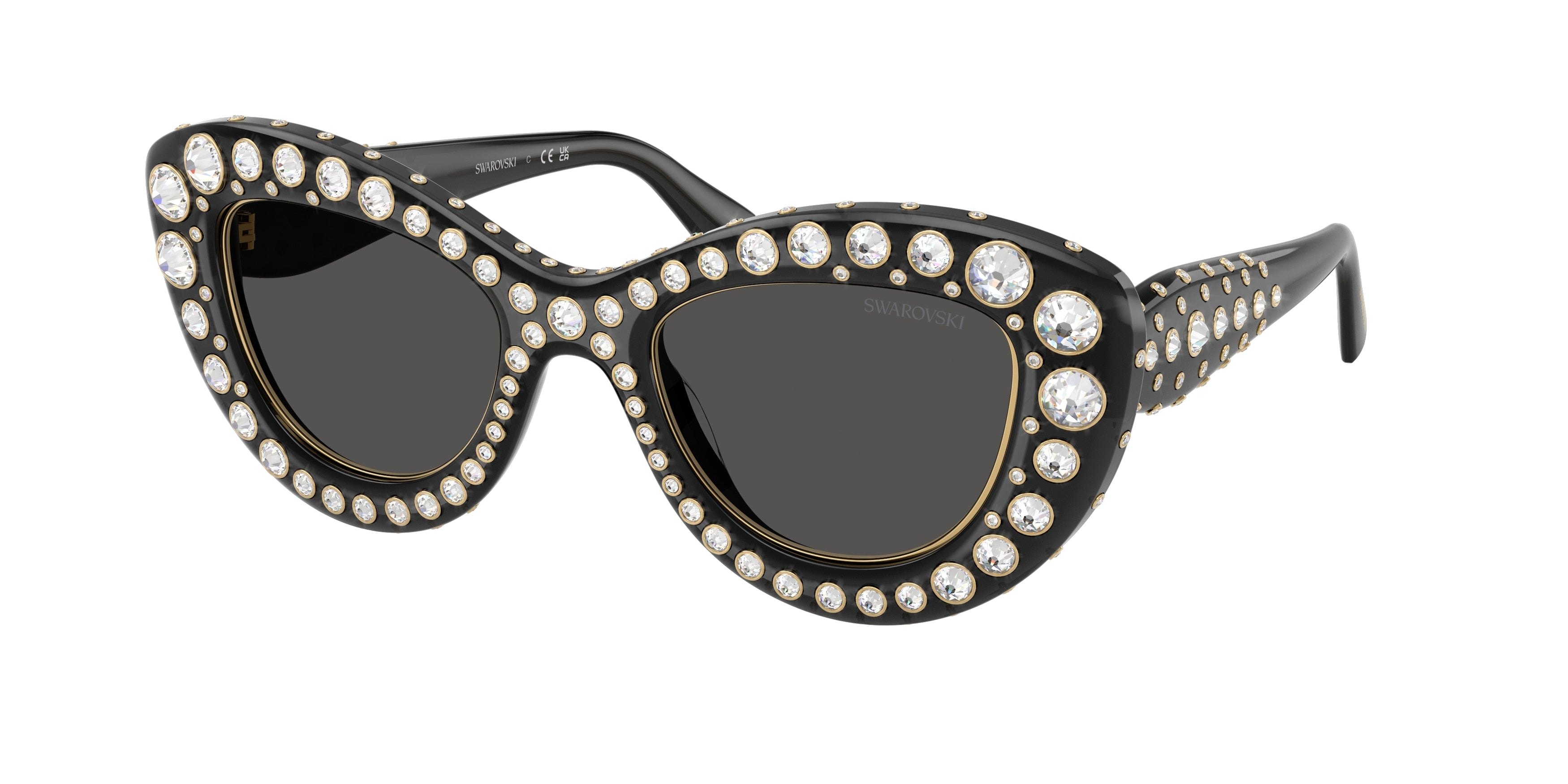 Swarovski SK6060 Sunglasses - Transparent Dark Grey / Dark grey