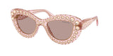 Transparent Pink / Light purple brown