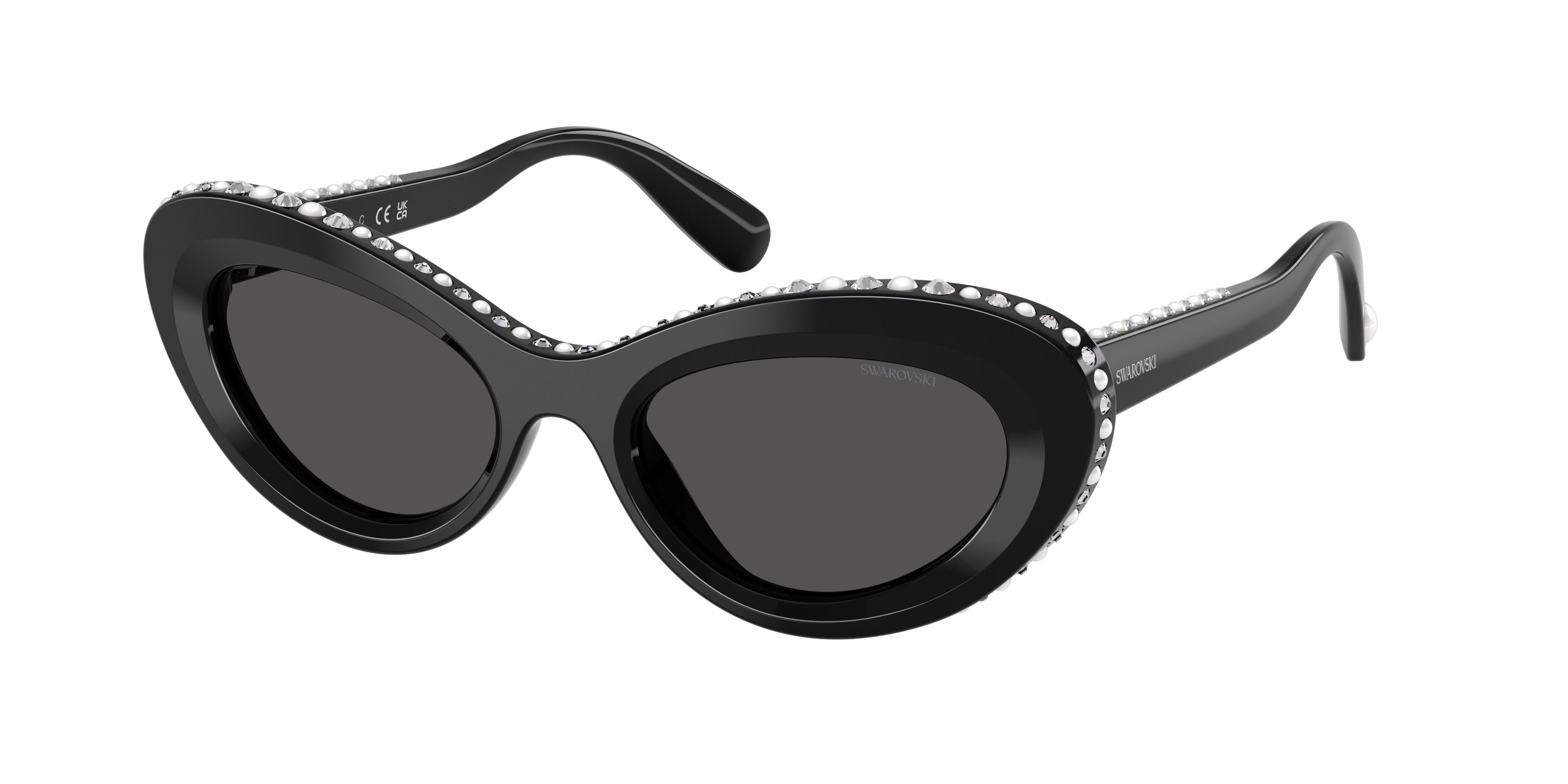Swarovski SK6061U Sunglasses - Black / Dark grey