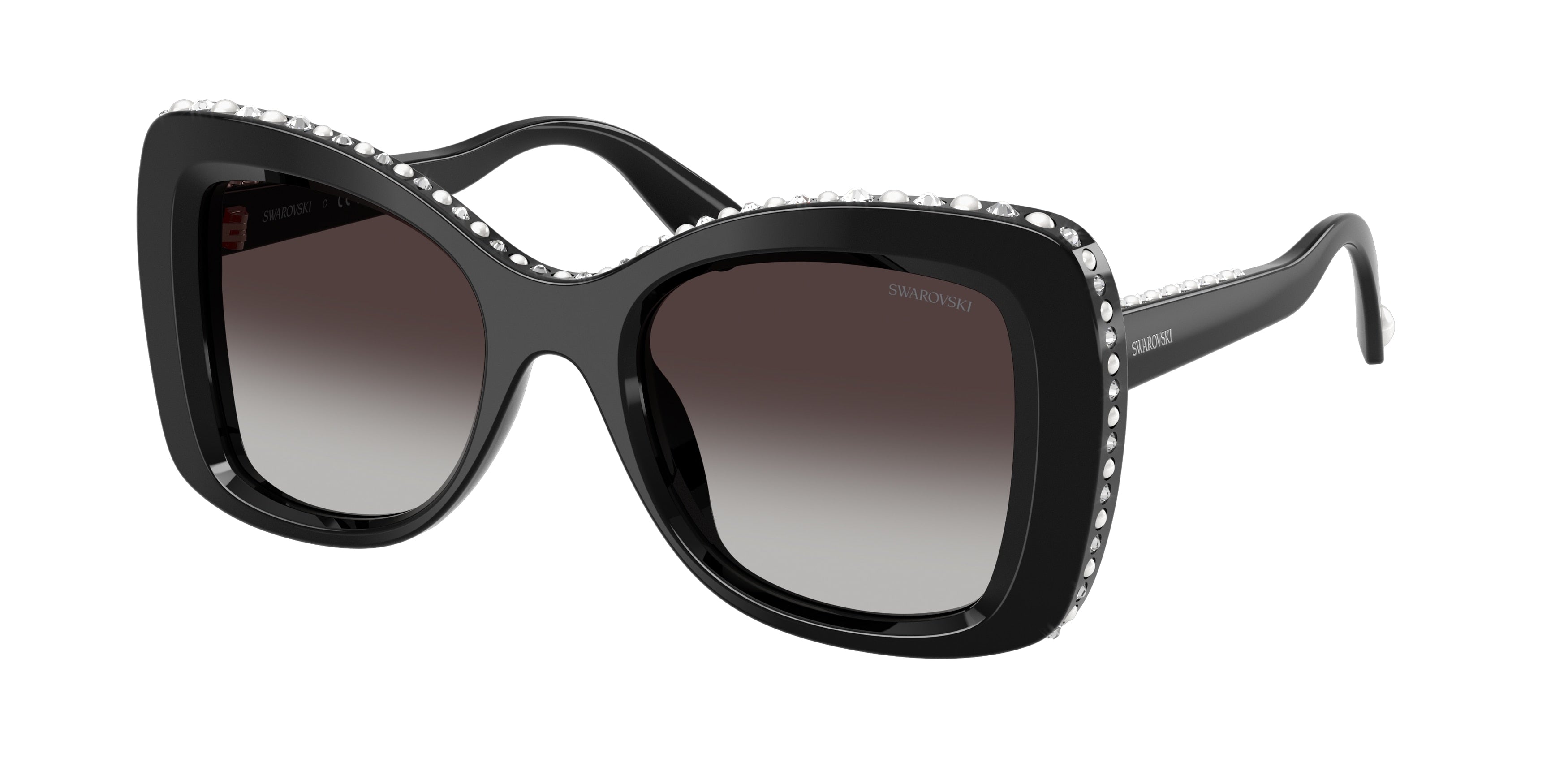Swarovski SK6062U Sunglasses - Black / Gradient grey