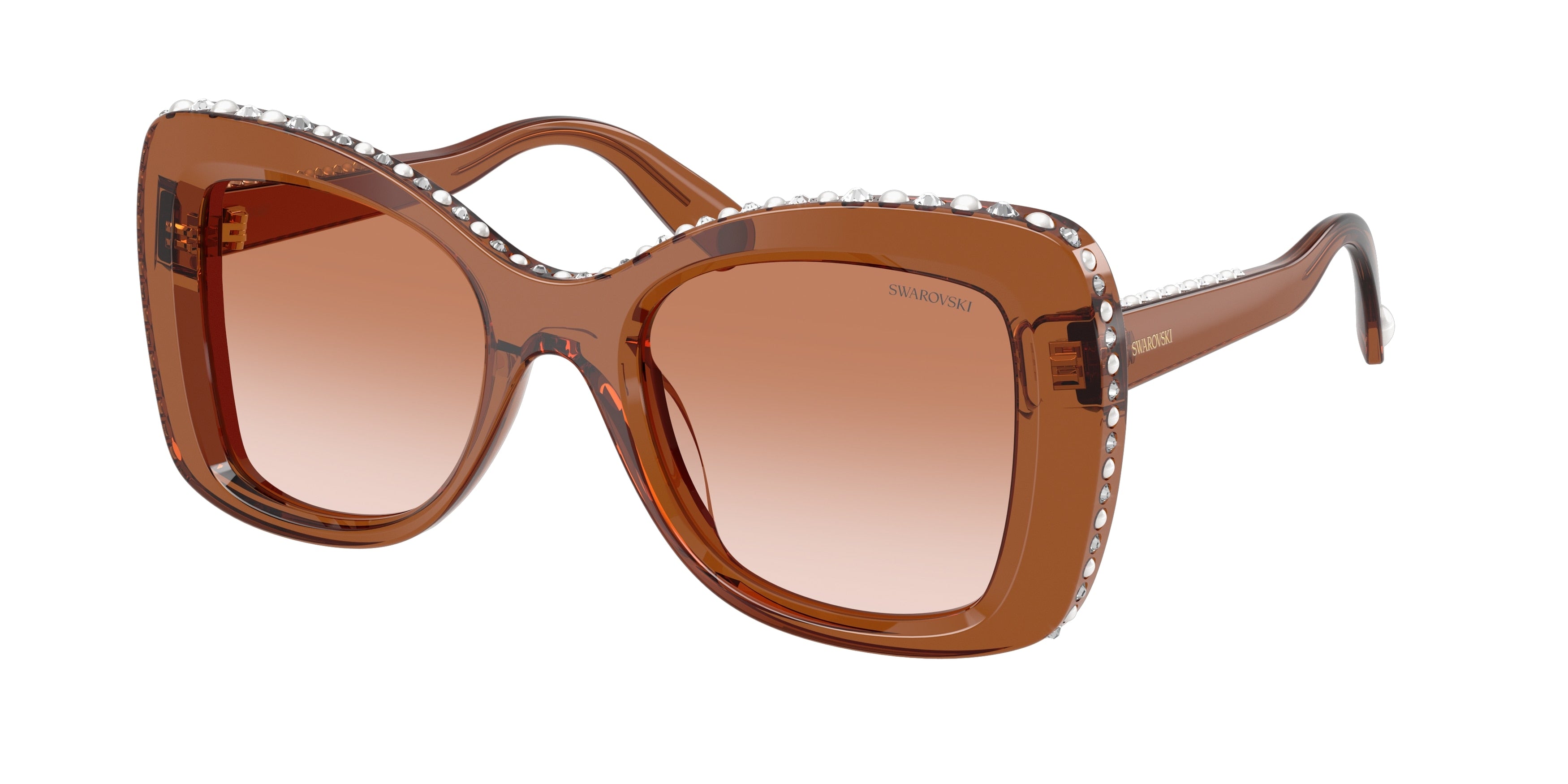 Swarovski SK6062U Sunglasses - Transparent Brown / Gradient brown