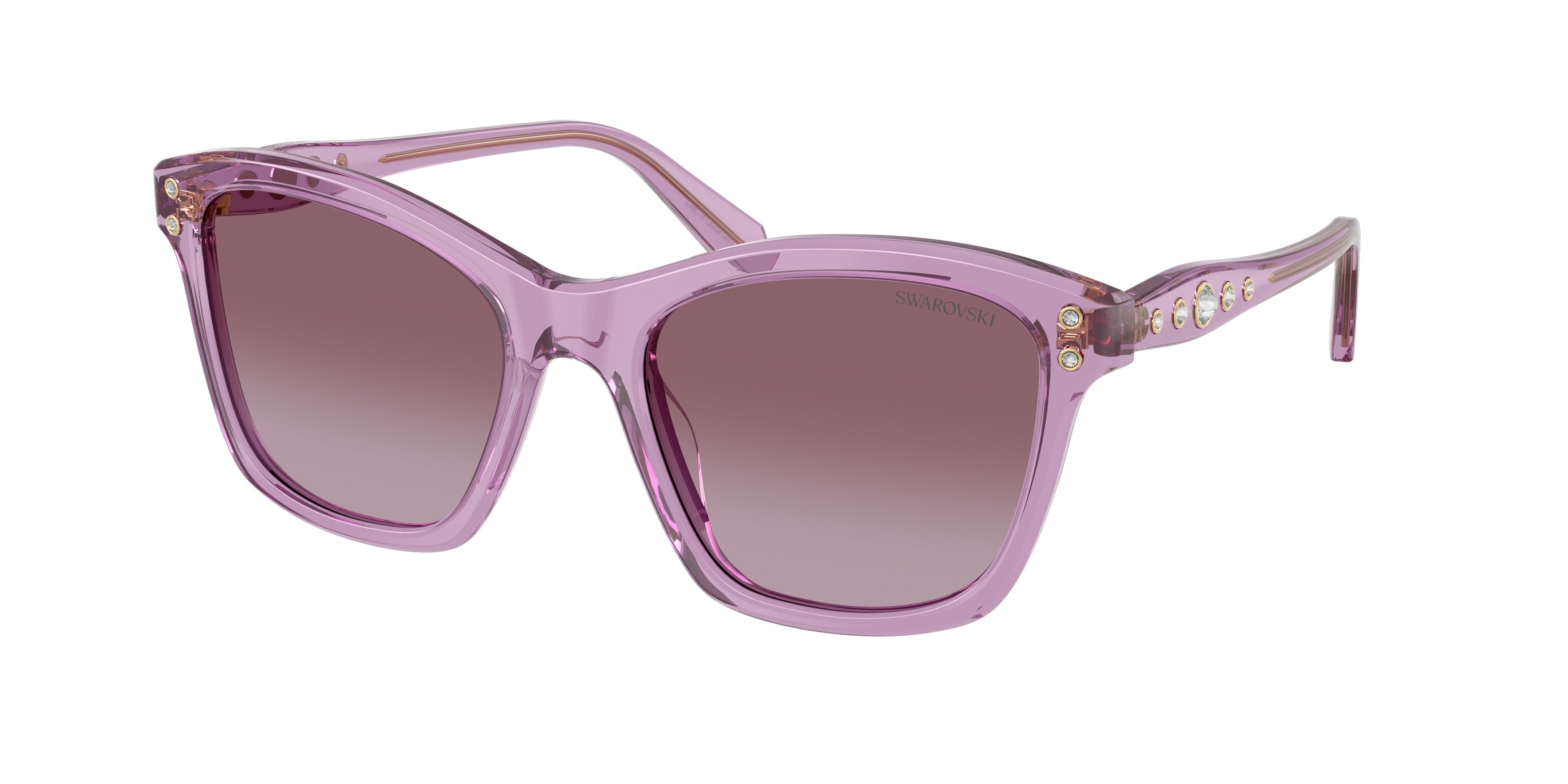 Swarovski SK6063F Sunglasses - Transparent Amethyst / Violet gradient