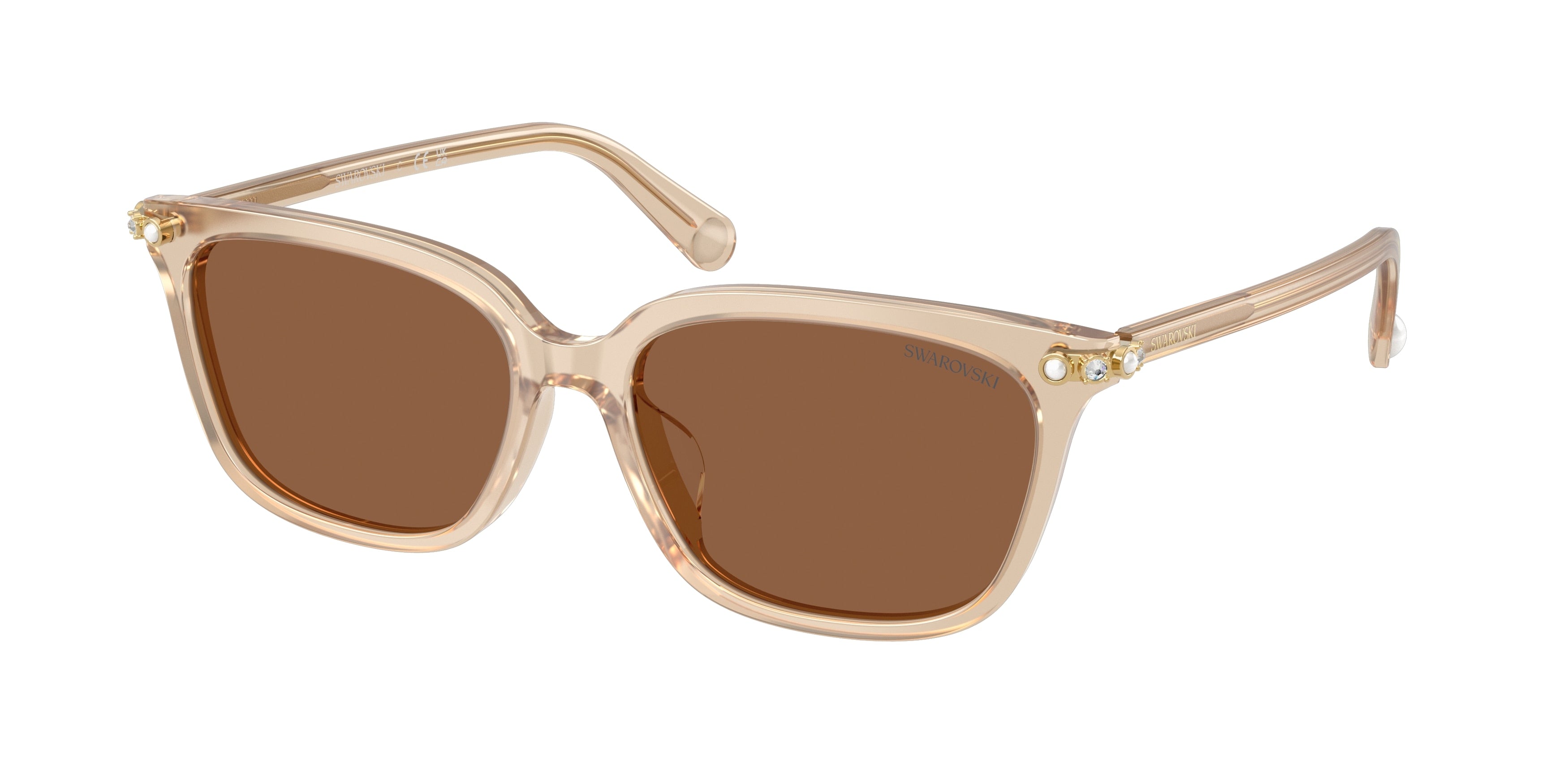 Swarovski SK6064D Sunglasses - Milky Beige / Bronze