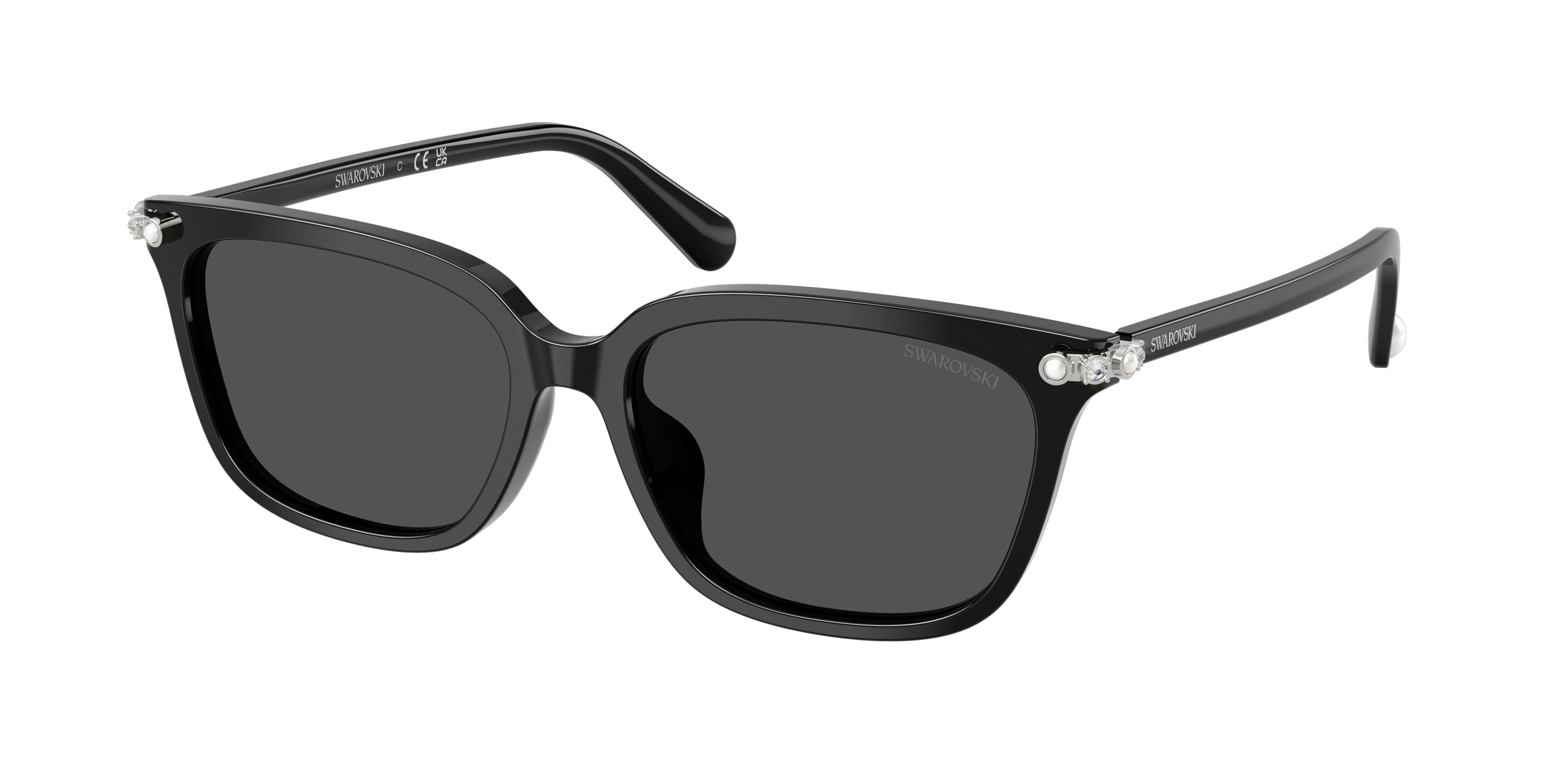 Swarovski SK6064D Sunglasses - Black / Dark grey
