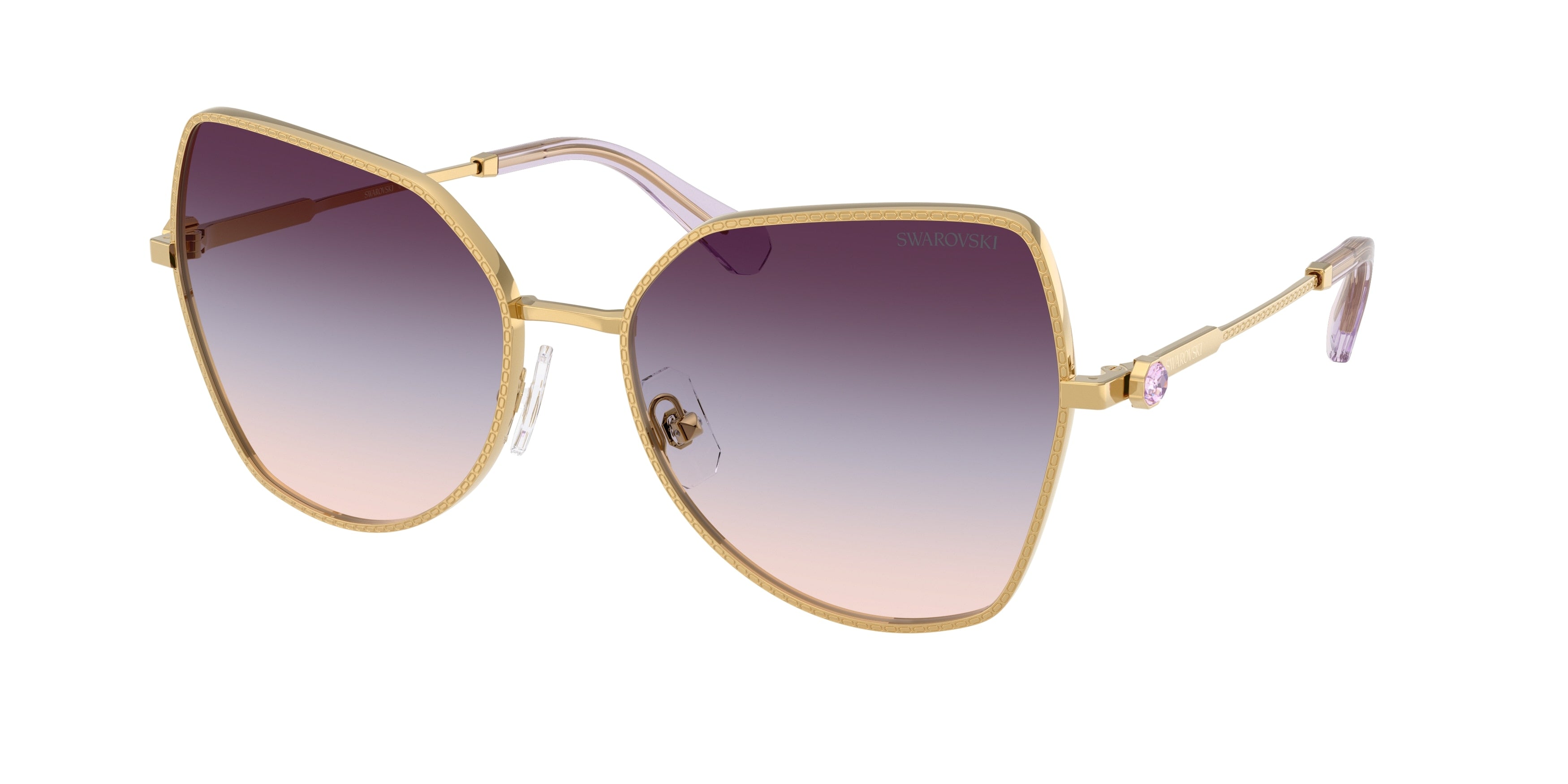 Swarovski SK7037 Sunglasses - Gold / Gradient brown/blue/violet