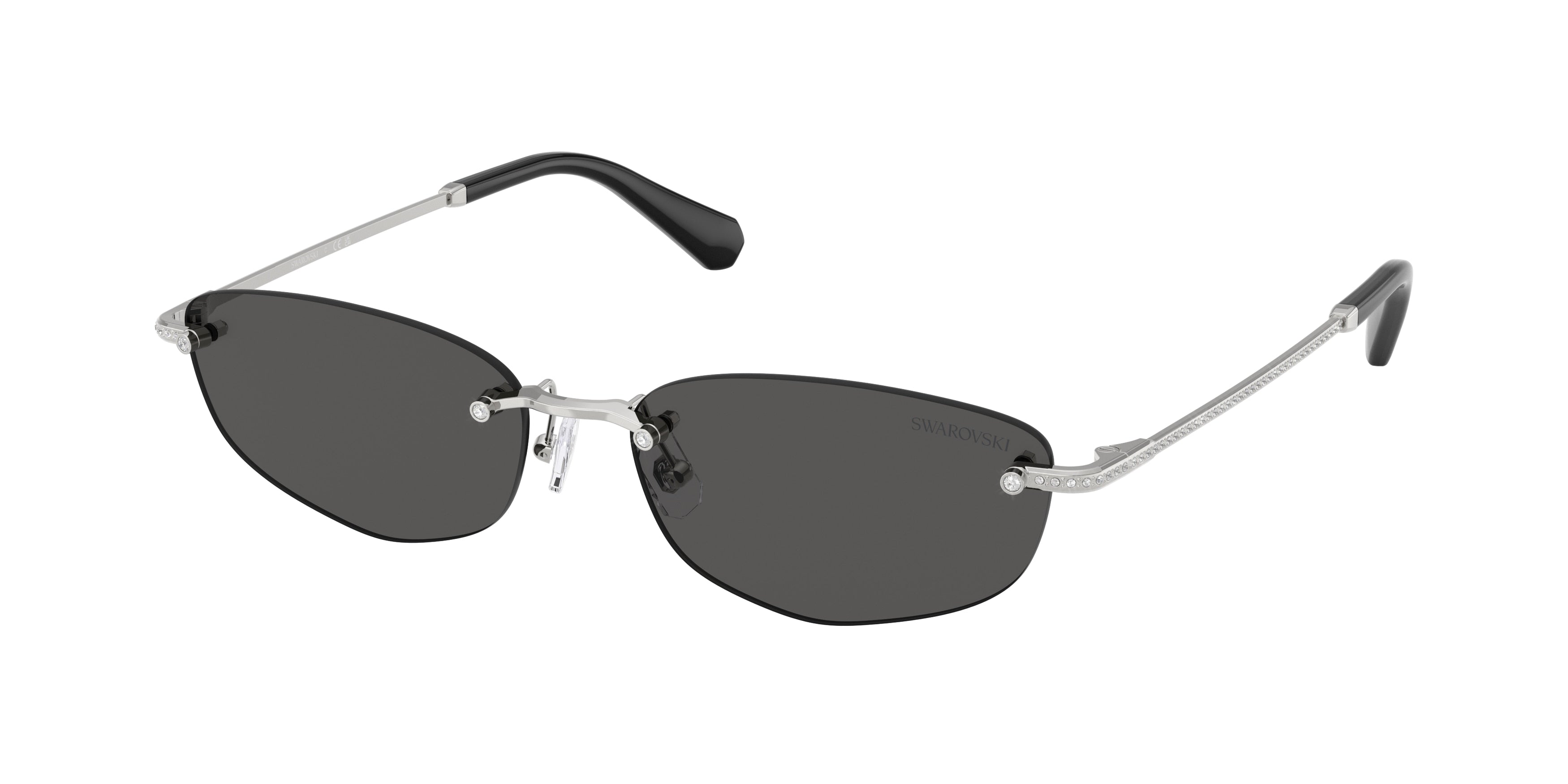 Swarovski SK7045D Sunglasses - Silver / Dark grey