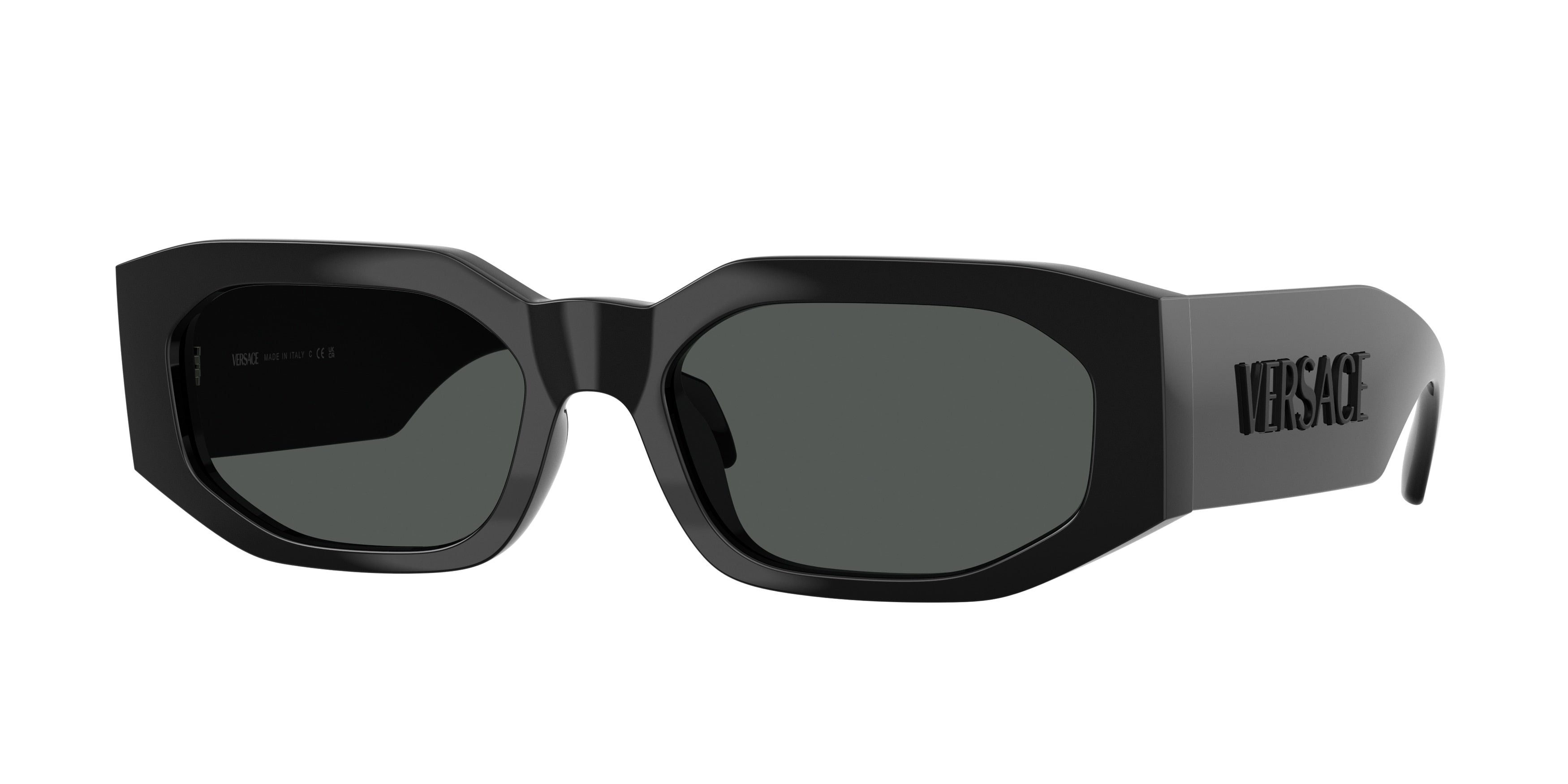 Versace 0VE4489U black sunglasses with black logo
