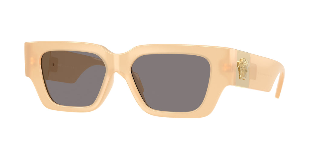 Versace VE4497U square sunglasses in opal brown marzipan with brown lenses