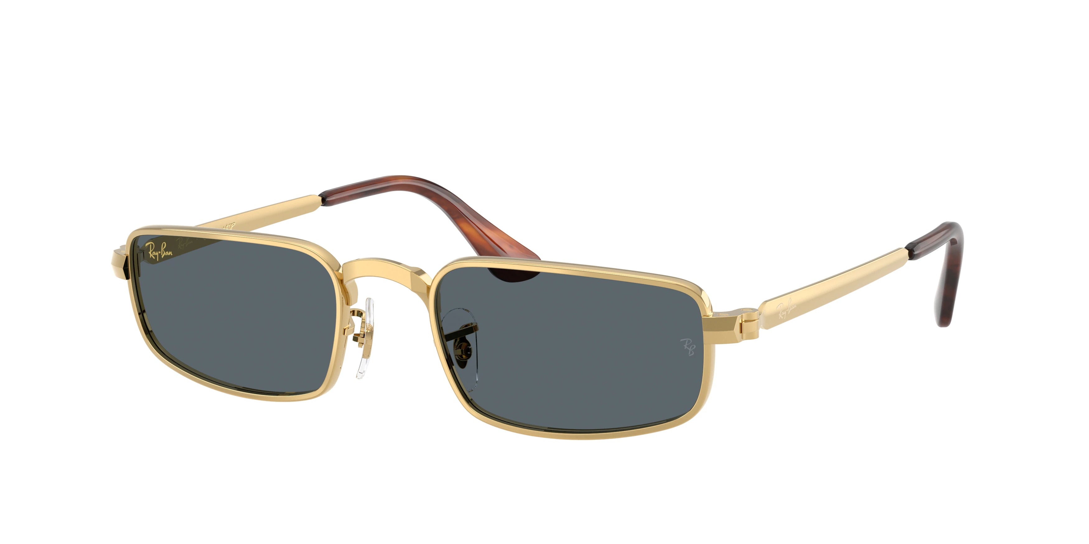 Ray-Ban RB3927 sunglasses in Arista gold with Blue lenses