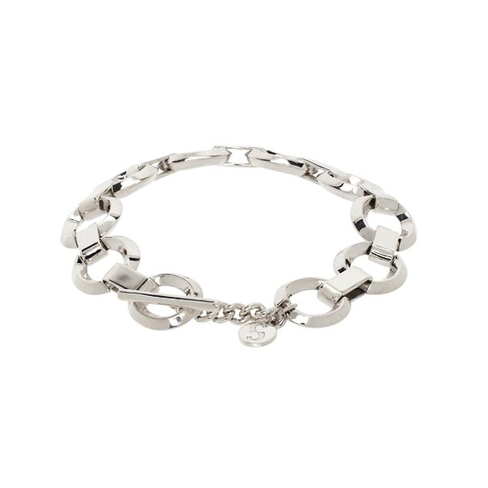 Stolen Girlfriend Club Silver Chandler Chain Bracelet - product photo on white background