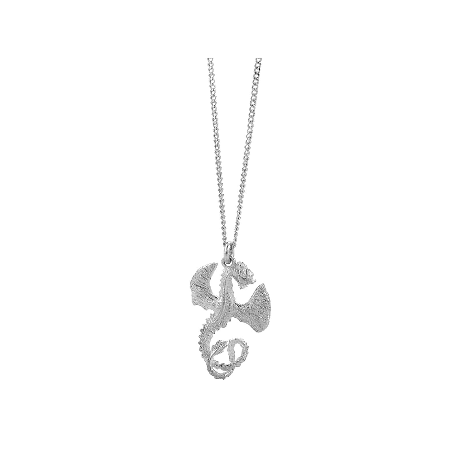 Karen Walker Dragon Pendant & Chain Silver - jewellery product photo on white background