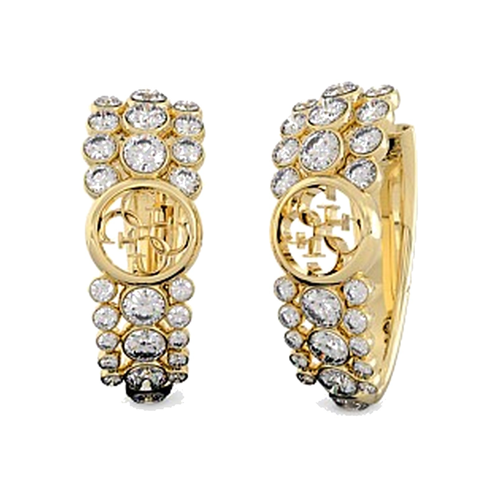 GUESS Perfect Illusion 22mm 4G Hoop Earrings – Gold Tone - product photo on white background