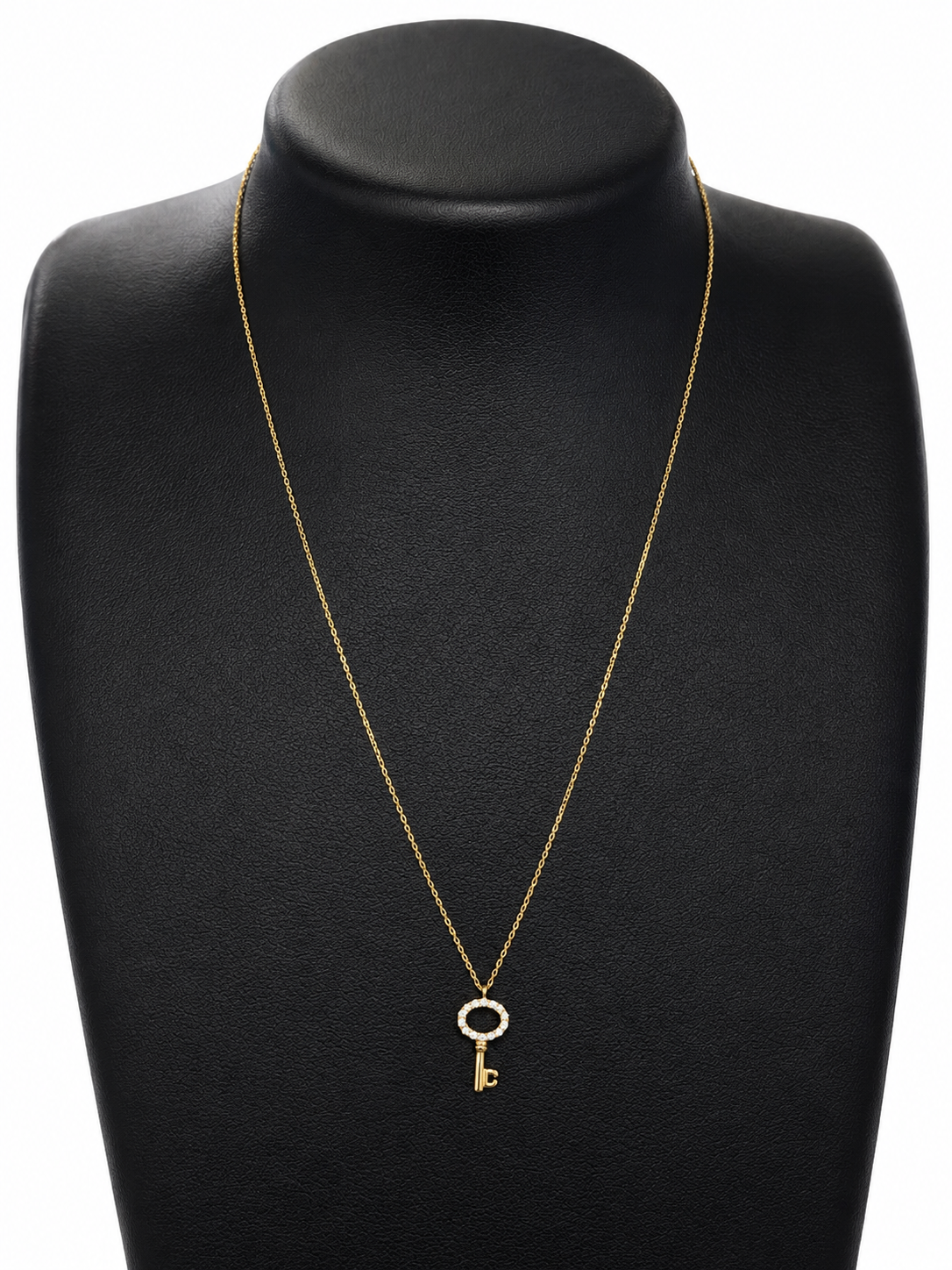 14ct gold 21st key necklace with 42cm chain