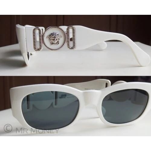 Gianni Versace Oval Medusa Sunglasses White/ Silver
