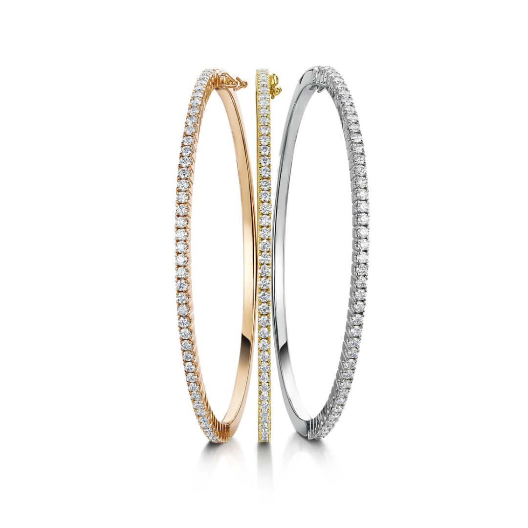 18ct Gold & Diamond Bangles
