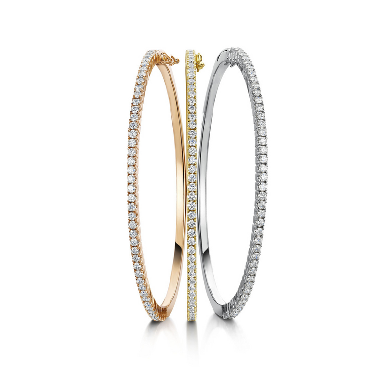 18ct Gold & Diamond Bangles