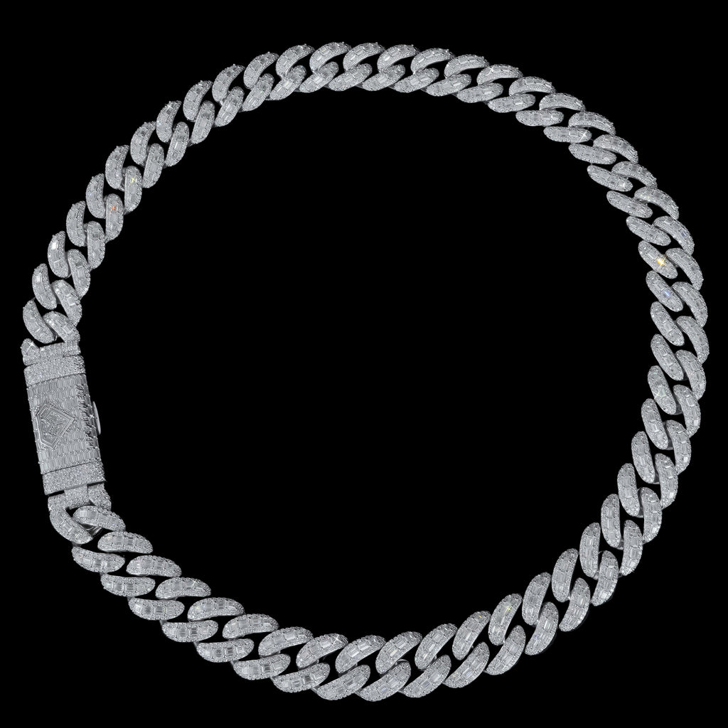 Mr Money Iced Out Baguette Monster Chain