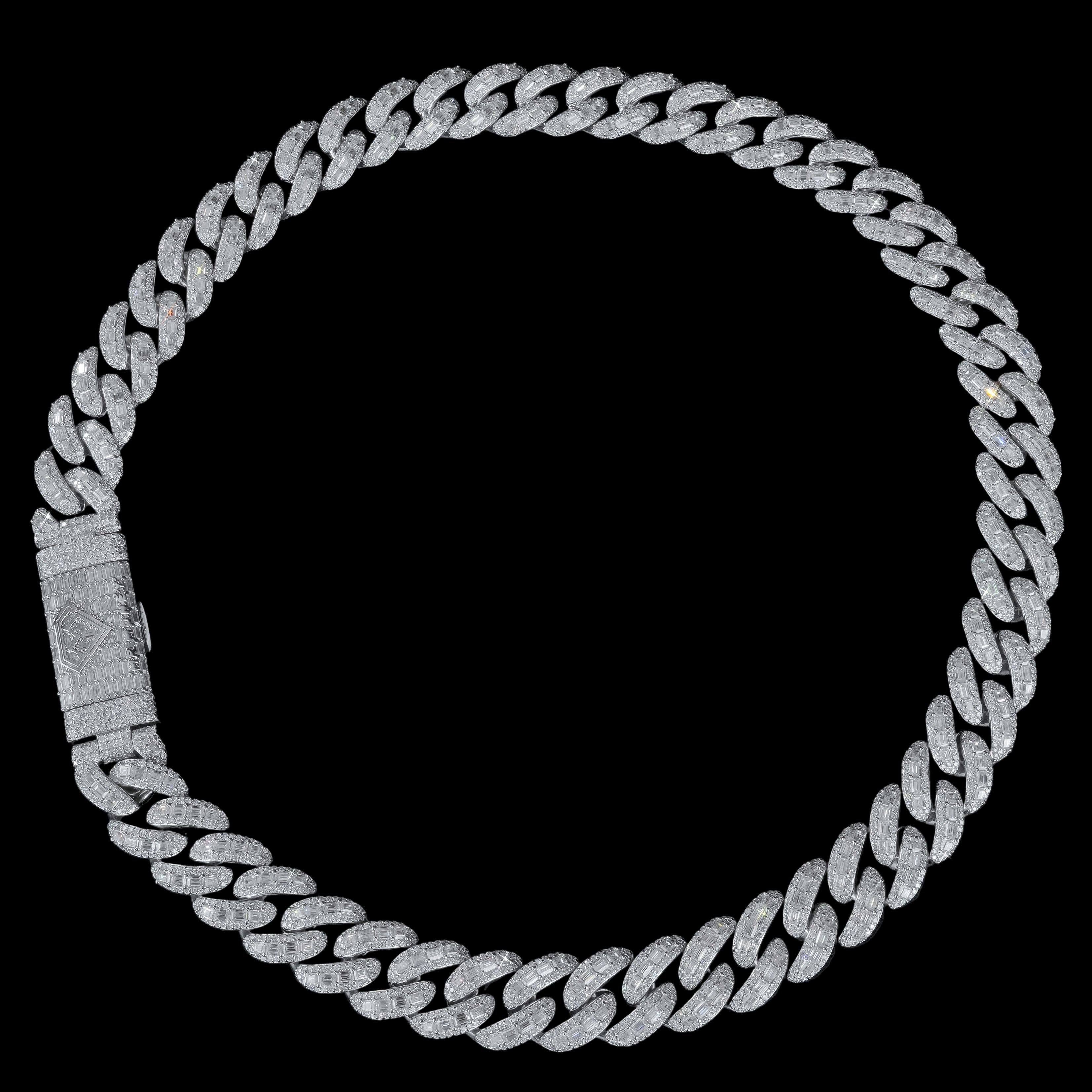 Mr Money Iced Out Baguette Monster Chain