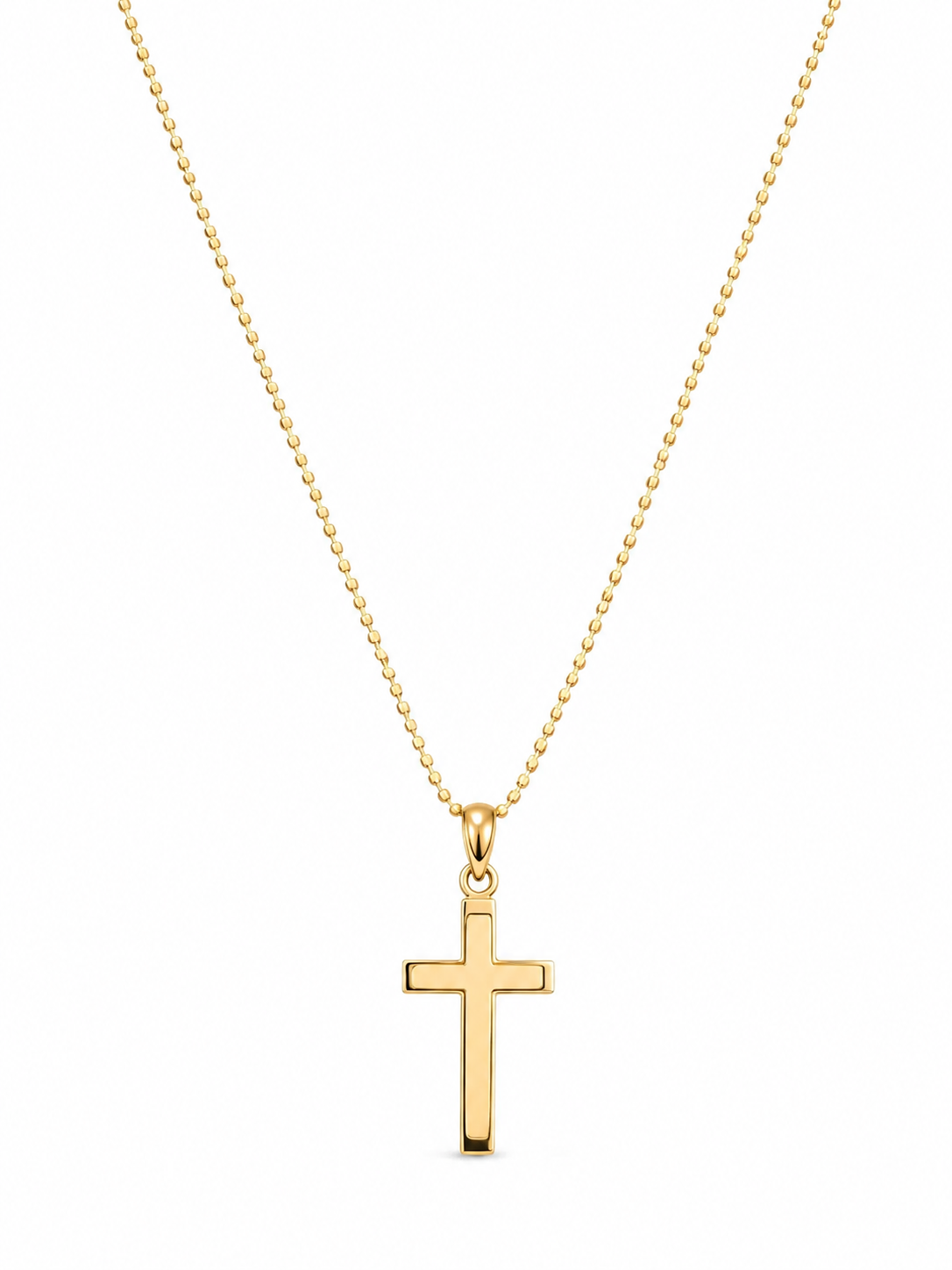 14k Gold Cross Pendant with 42cm Chain