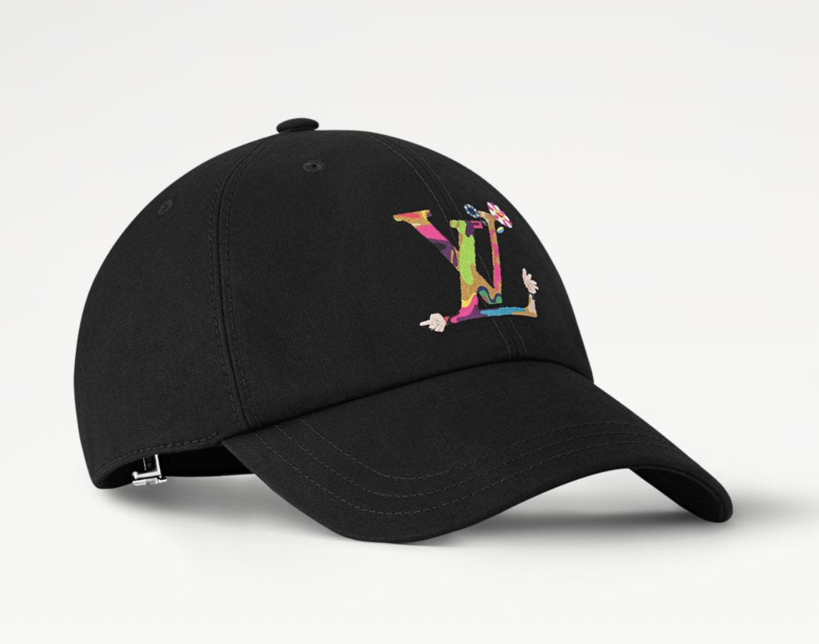 Louis Vuitton x Takashi Murakami Superflat Cap Black Rare
