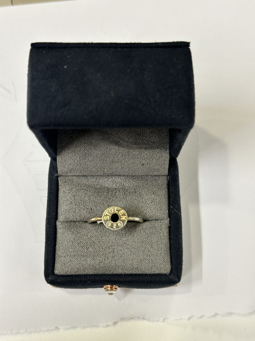 STOLEN GIRLFRIENDS CLUB | RARE - ONYX IN THE CENTRE-Sterling Silver Sleeper Ring