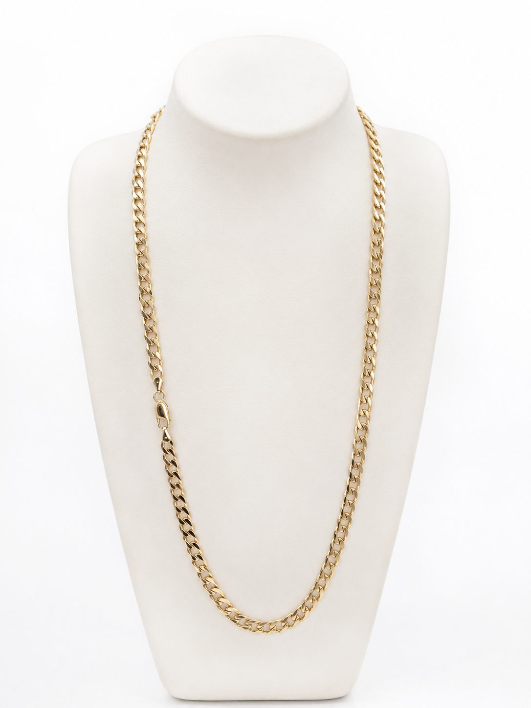 10ct gold chain 62cm 4mm wide necklace