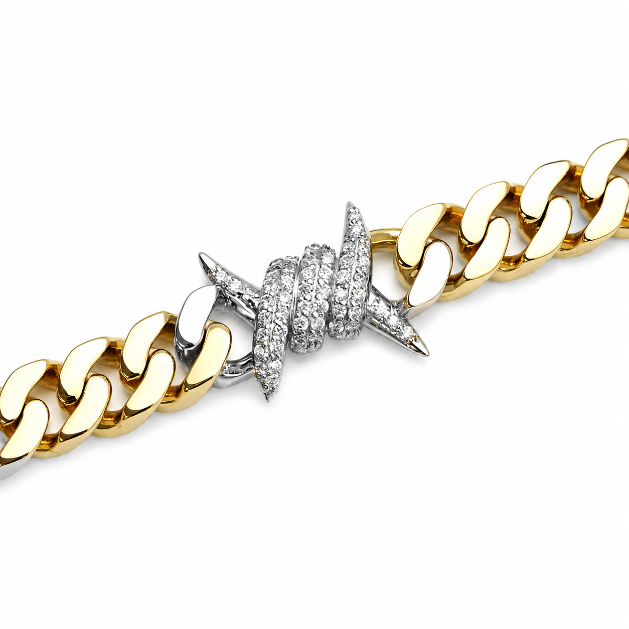 9 carat Ice Barb Curb Bracelet