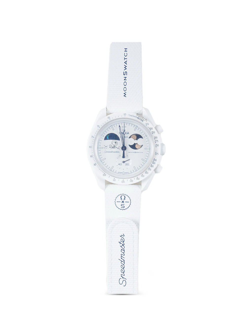 Swatch x Omega MoonSwatch Snoopy Earthphase Moonshine Gold detail view