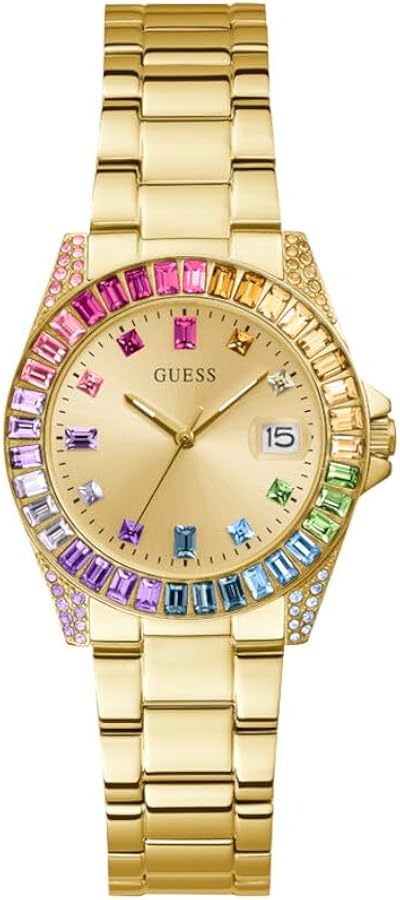 Guess Ladies Gold-Tone Multicolored Watch GW0475L3