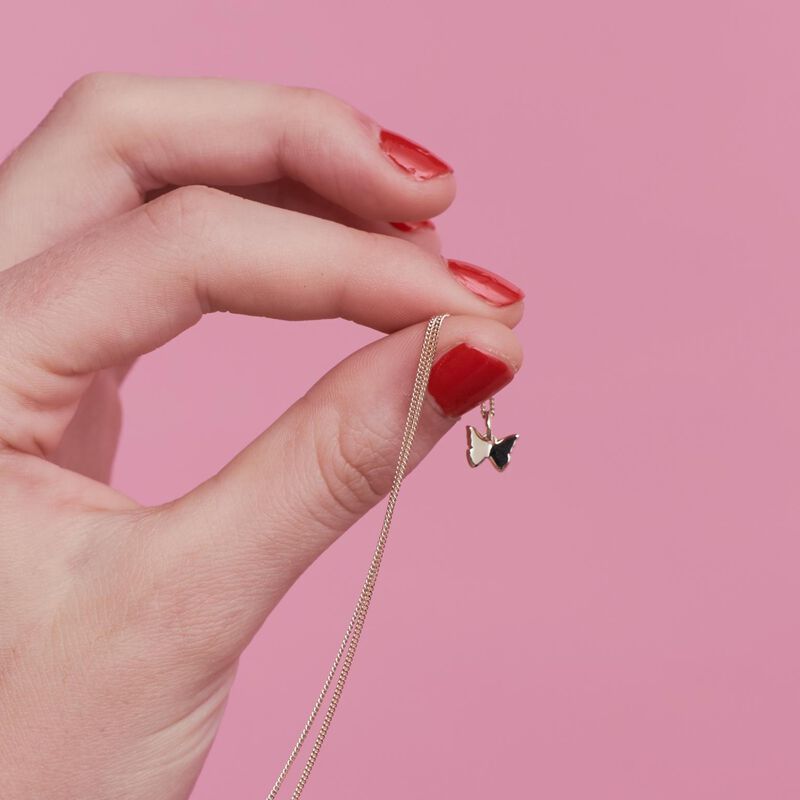 Karen Walker Mini Butterfly Necklace – Sterling Silver