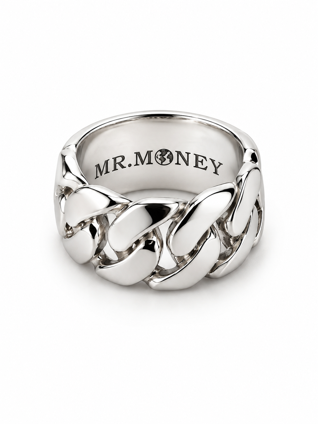 Cuban Link Sterling Silver Ring