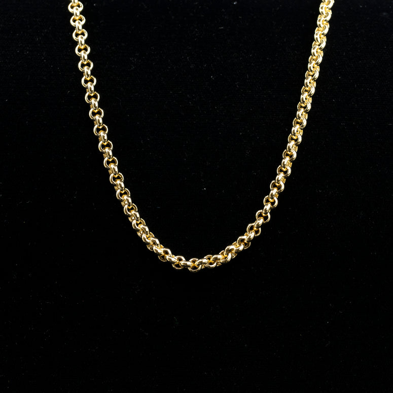 9ct Gold Belcher Chain with Ring Clasp 46,50,55,60cm