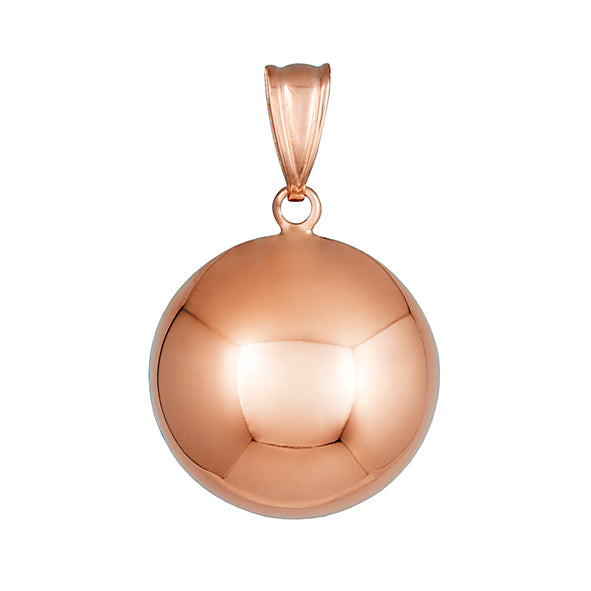 9ct Rose half orb Pendant