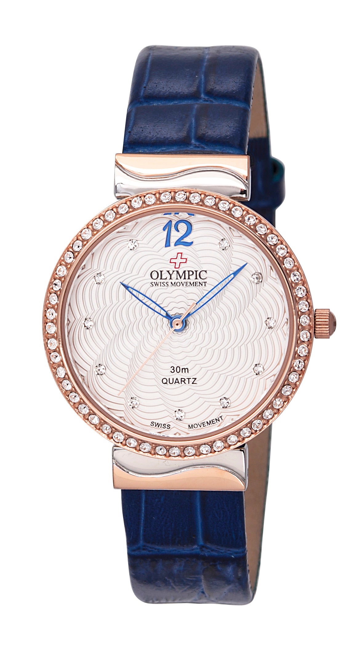 Olympic Ladies Stainless Steel Rose Gold Plate Watch