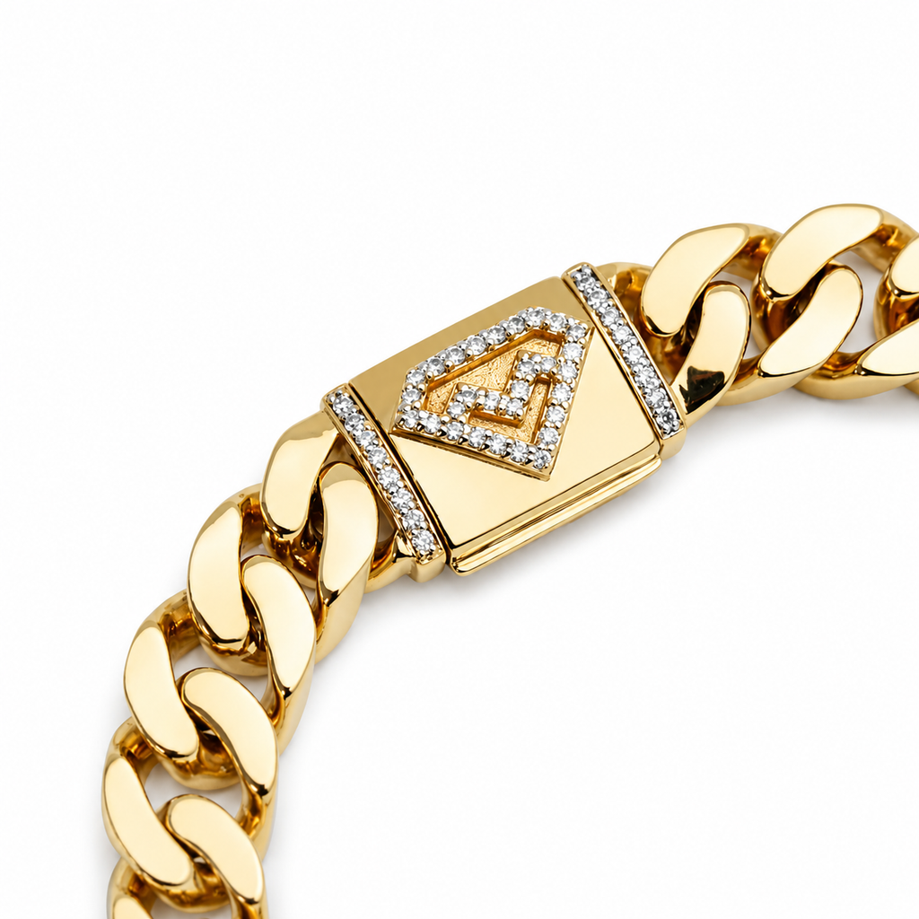 9 carat Ice Barb Curb Bracelet