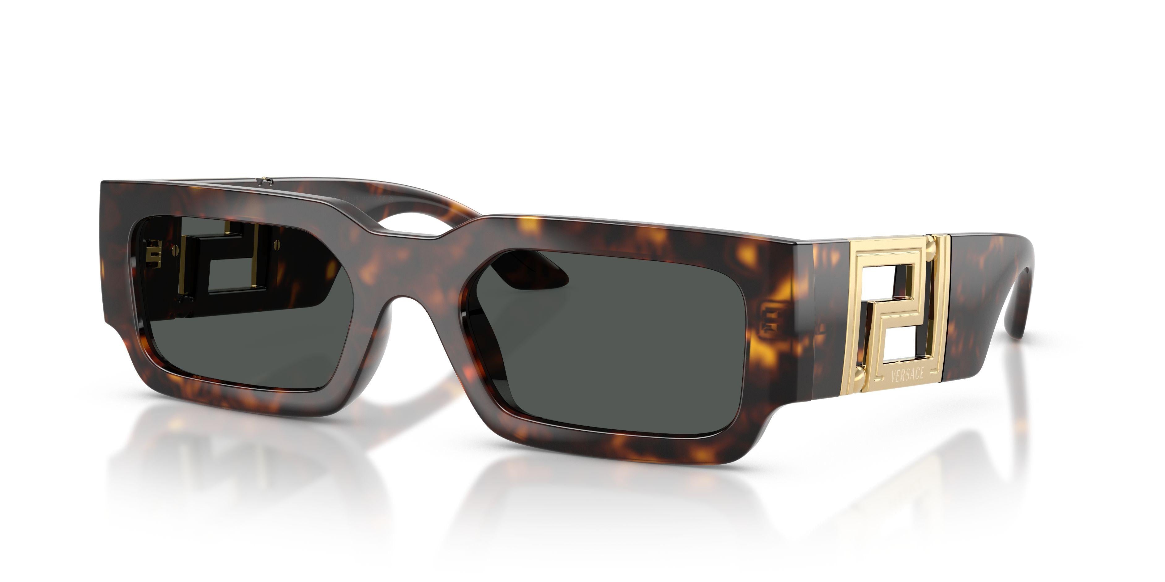 Versace VE4506U tortoise frame with dark grey lenses