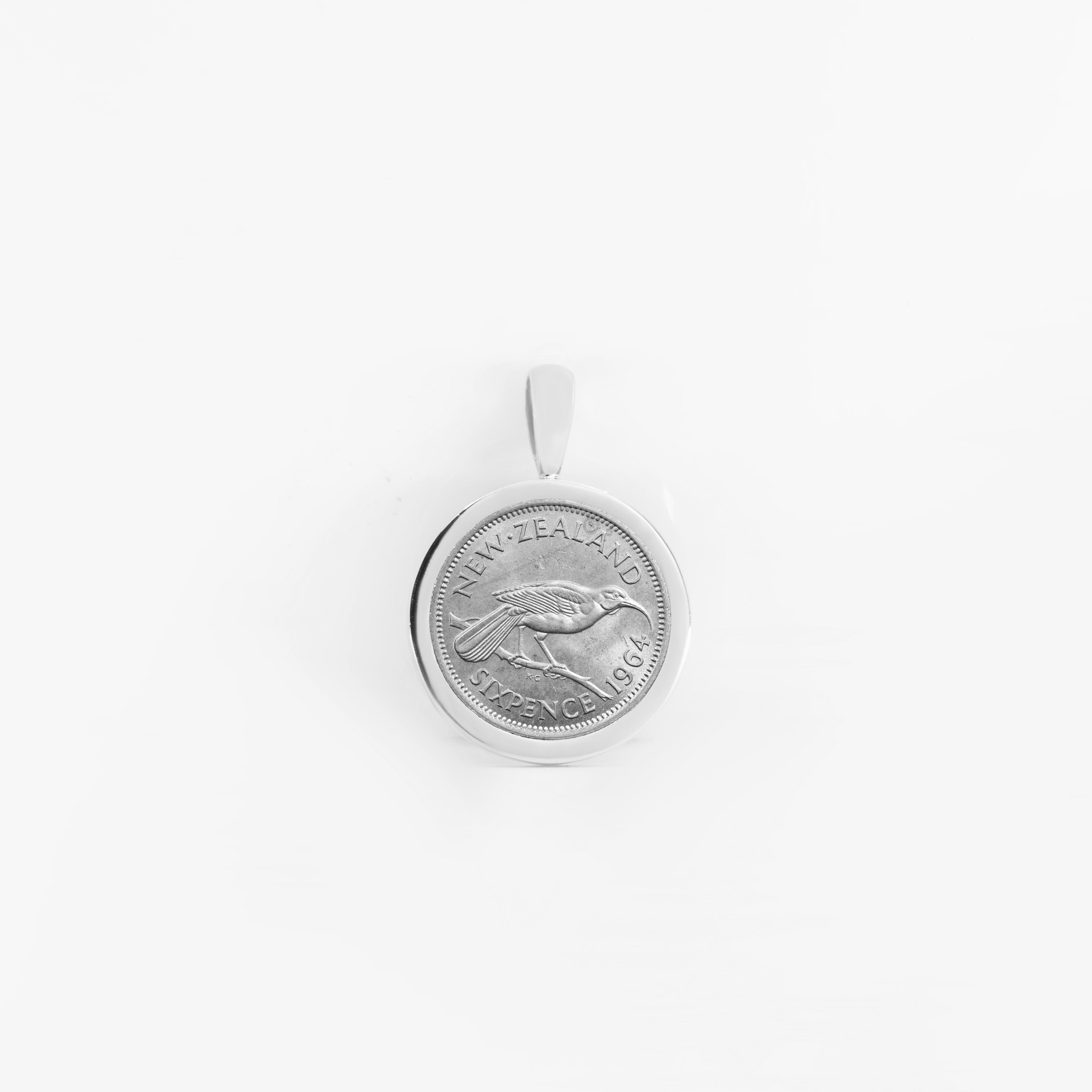Sterling Silver 6 Pence Pendant