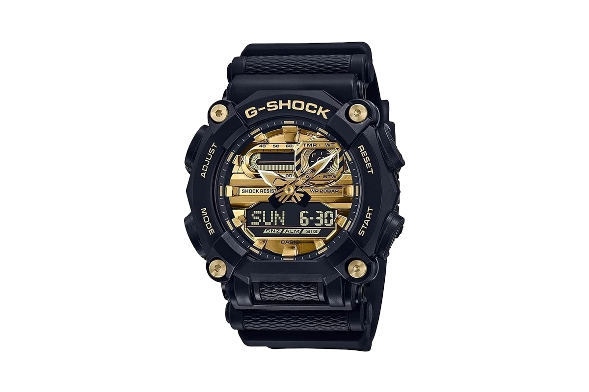 Casio G-Shock Analogue/Digital Watch Black/Gold GA-900AG-1A