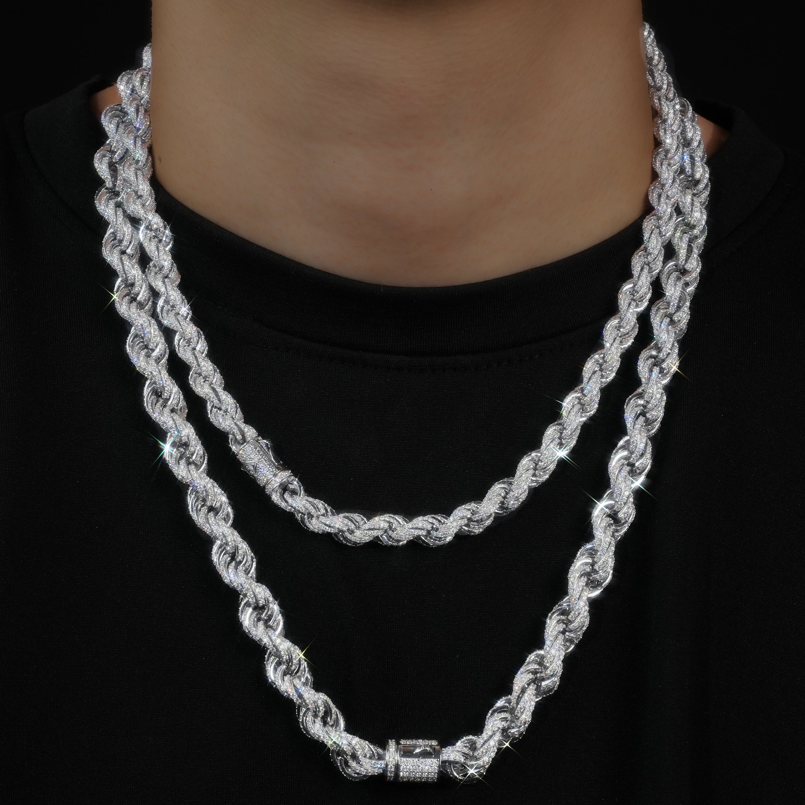 Fully Iced Out Rope Chain