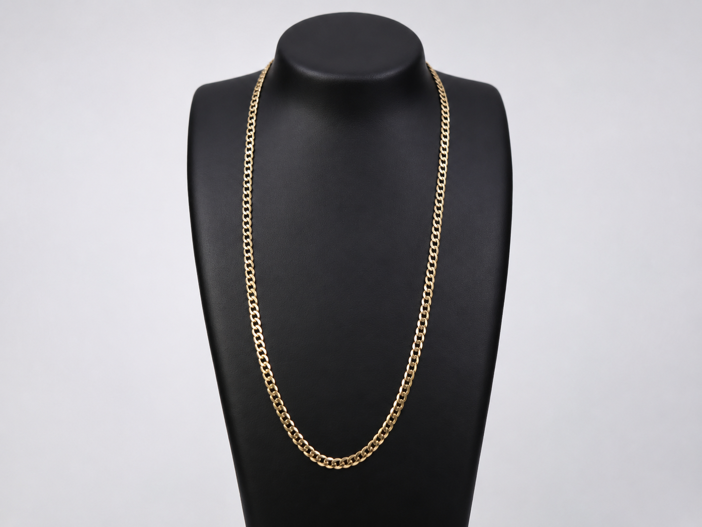 9ct gold curb link chain 4.5mm 56cm necklace