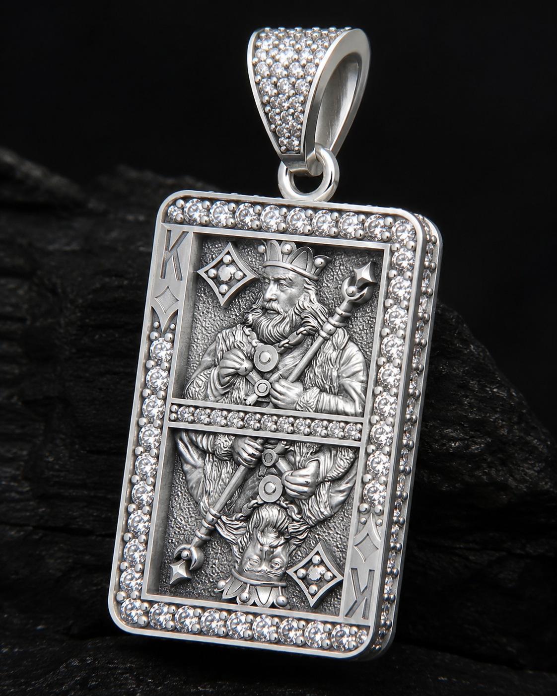 Diamond King Card Pendant - Casino Royale
