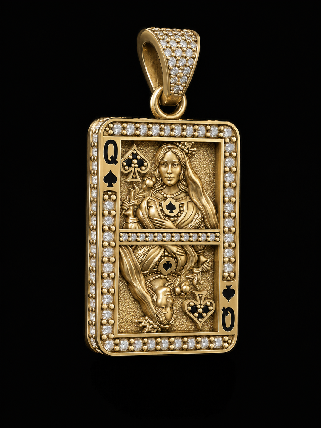 Diamond Queen Card Pendant - Casino Royale