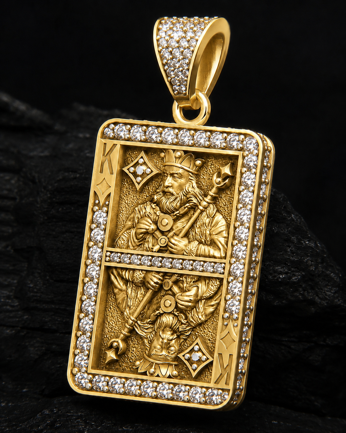 Diamond King Card Pendant - Casino Royale